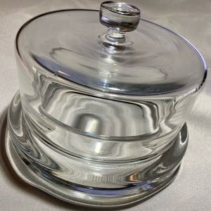 Heavy Glass Covered Dish